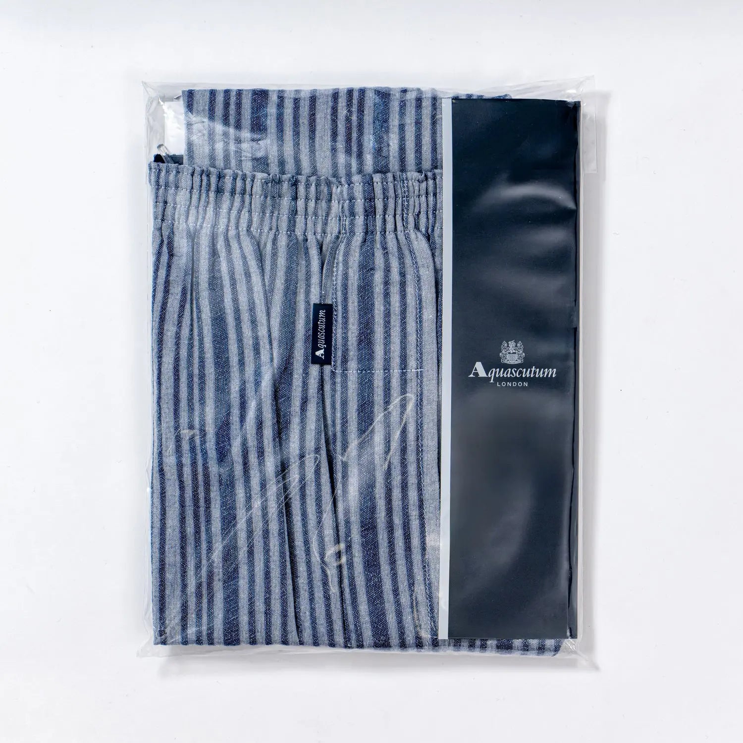 Aquascutum アクアスキュータム ステテコ 26S ランダム空羽クレープ ストライプ 裏打ちゴム - ステテコ・ロングパンツ  RENOWNINX ONLINE SHOP