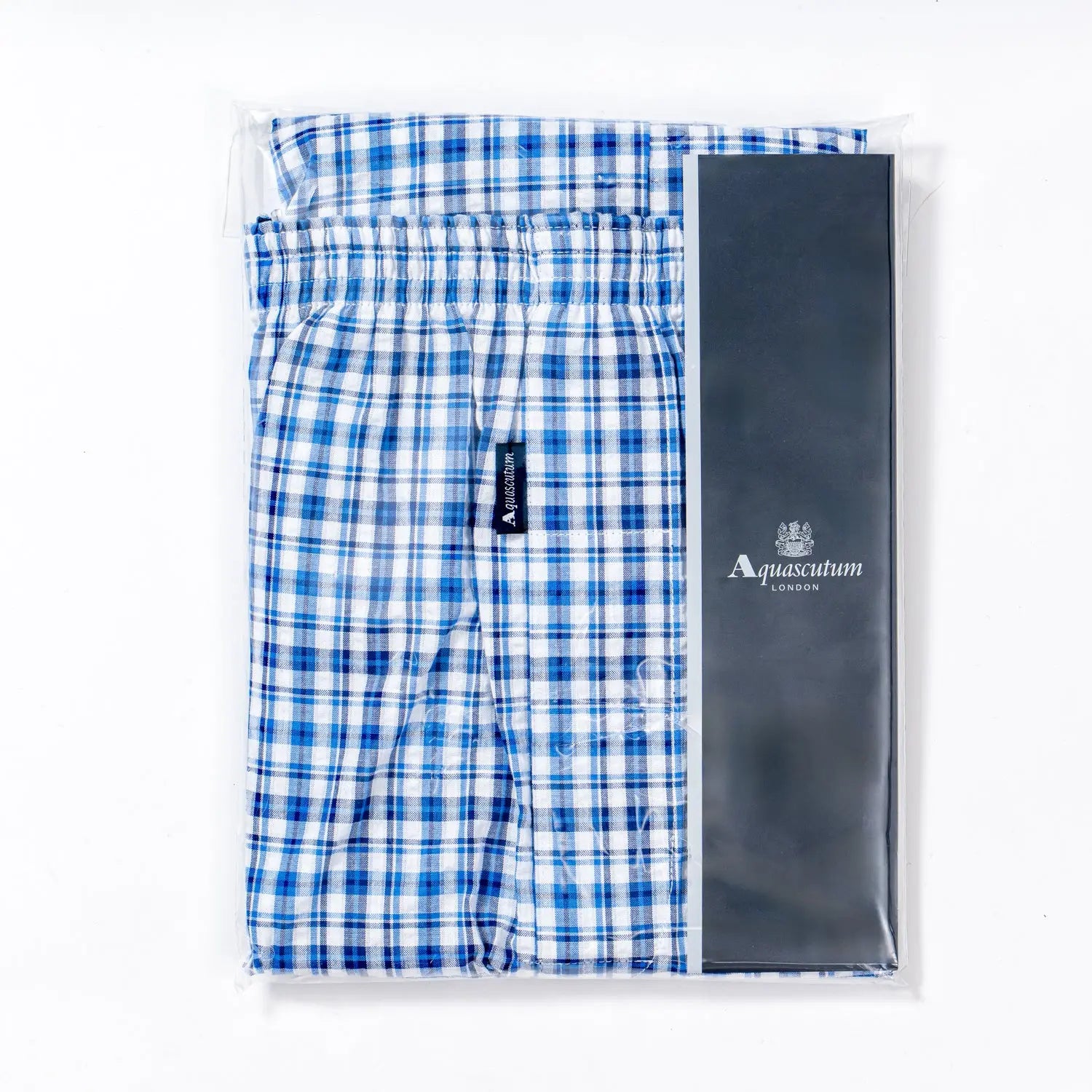 【新品タグ付】アクアスキュータム 日本製 ポロシャツ ゴルフ　ストライプ グレー Aquascutum アクアスキュータム トランクス 空羽クレープ ストライプ