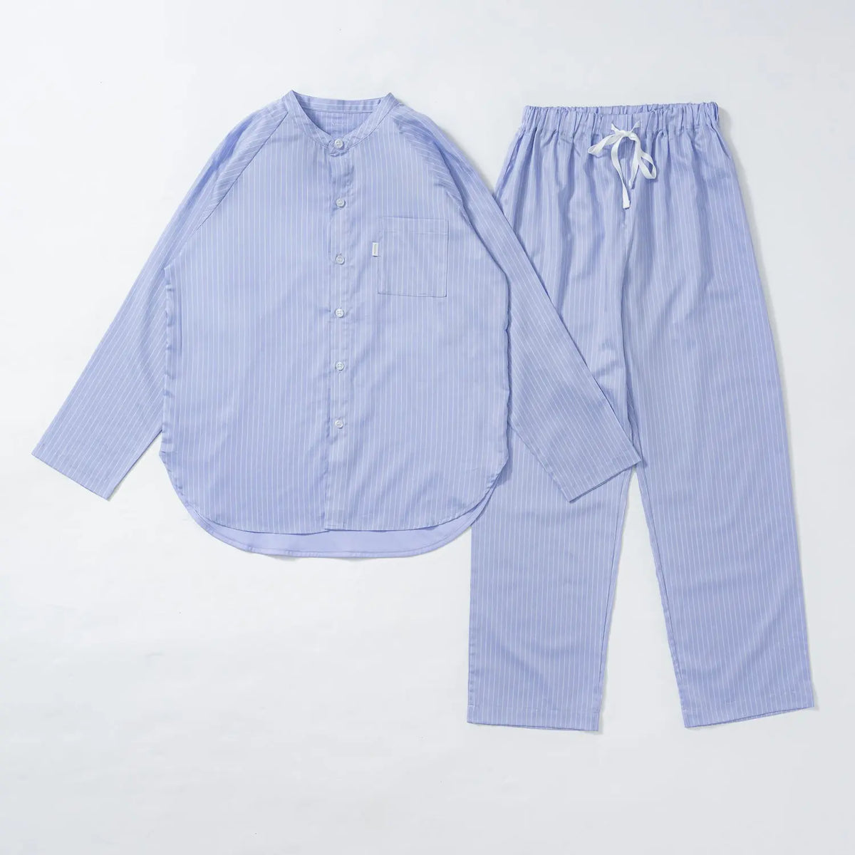 Nemurino パジャマ サテンストライプ スタンドネック BACKキリカエ - パジャマ  RENOWNINX ONLINE SHOP