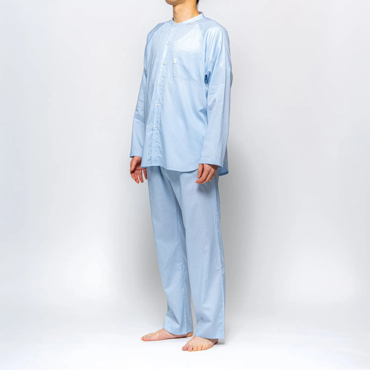 Nemurino パジャマ サテンストライプ スタンドネック BACKキリカエ - パジャマ  RENOWNINX ONLINE SHOP