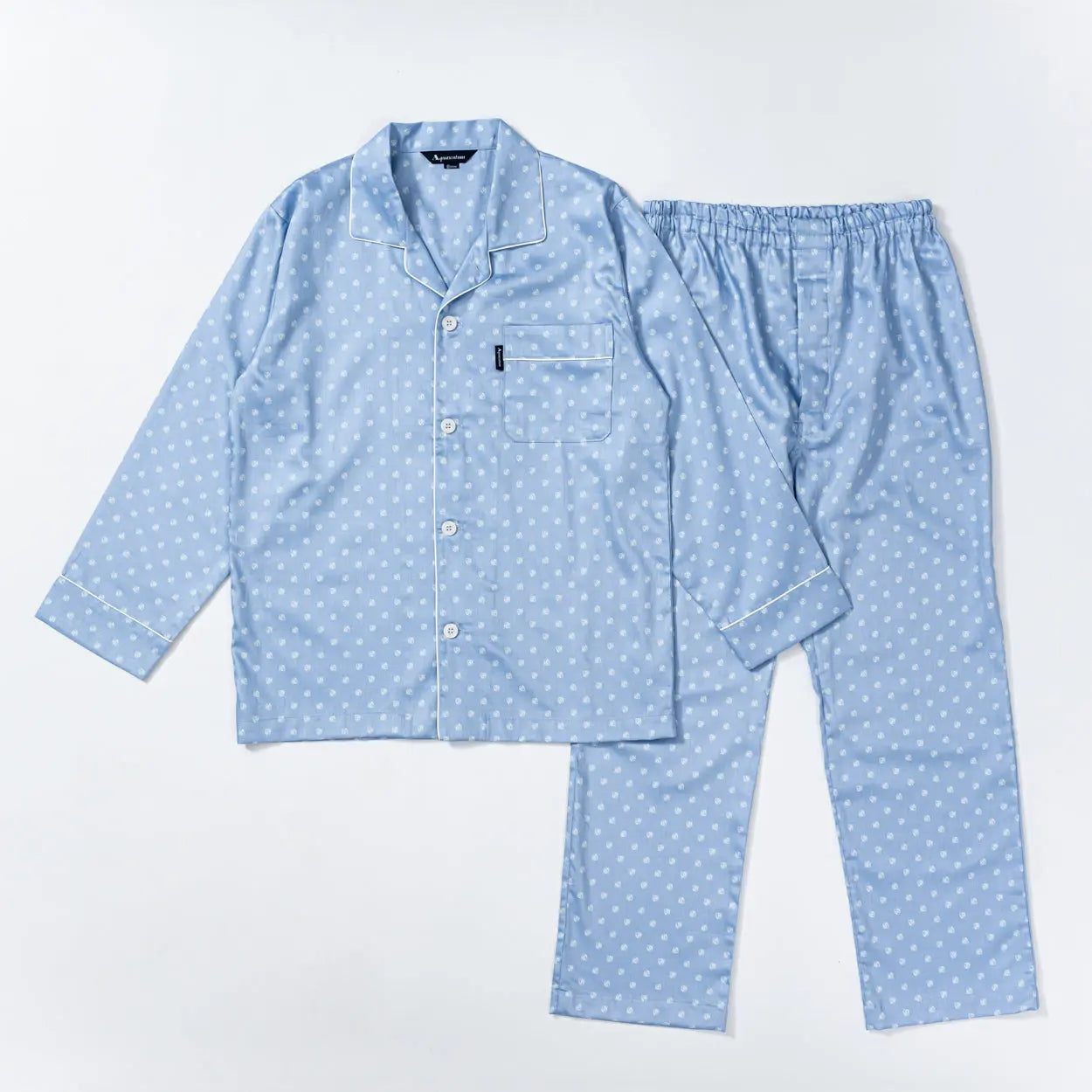 Aquascutum アクアスキュータム パジャマ 超長綿 サテンプリント AQ