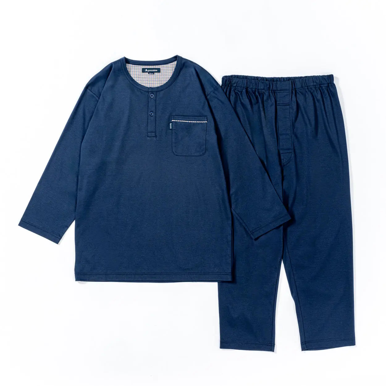 Aquascutum パジャマ スムース 8分袖 8分丈パンツ 綿100% - RENOWNINX