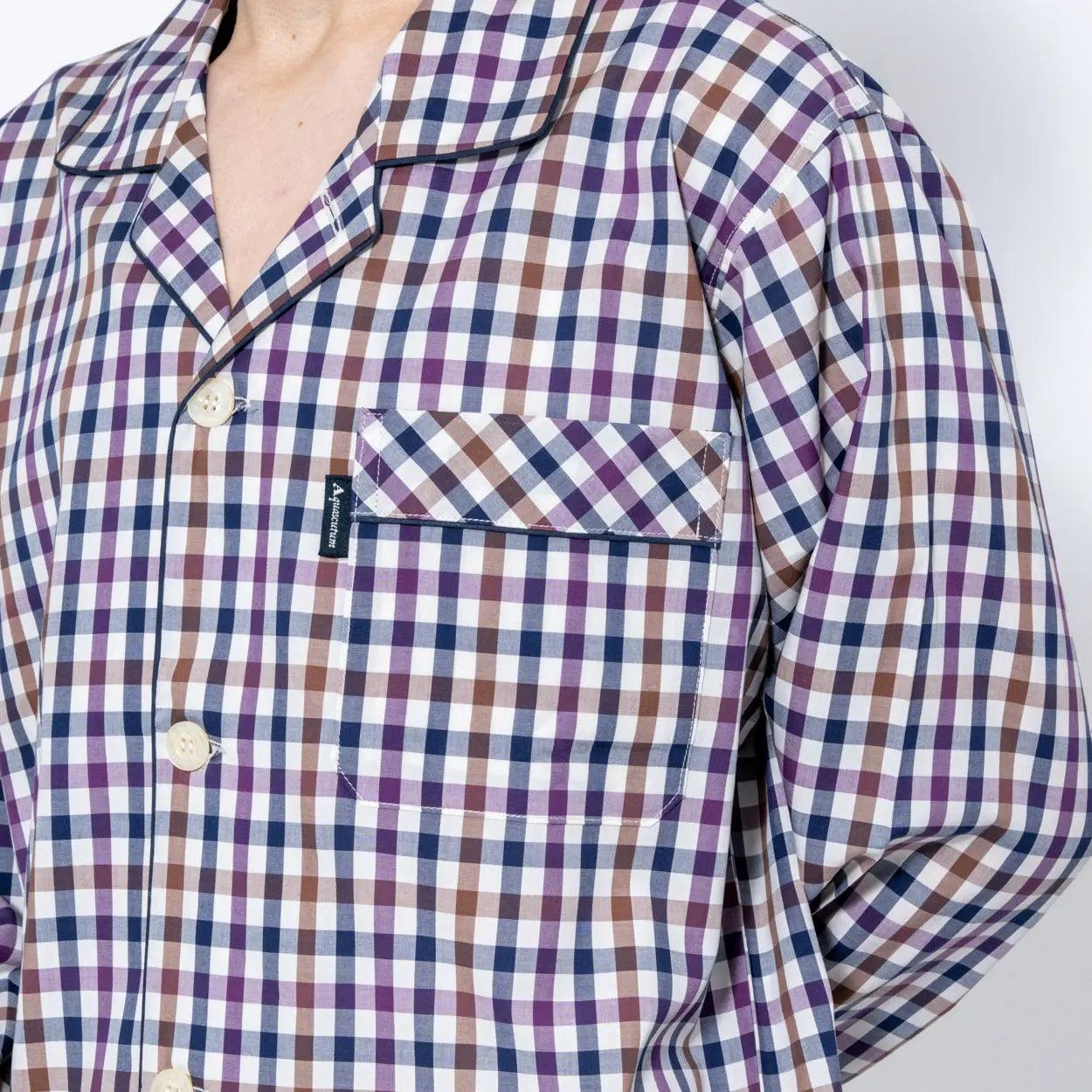 Aquascutum アクアスキュータム パジャマ ブロード 175 チェック - パジャマ  RENOWNINX ONLINE SHOP