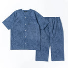 Aquascutum アクアスキュータム パジャマ 60リップルボタニカルプリント 半袖7分パンツ 衿なしV - パジャマ  RENOWNINX ONLINE SHOP