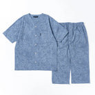 Aquascutum アクアスキュータム パジャマ 60リップルボタニカルプリント 半袖7分パンツ 衿なしV - パジャマ  RENOWNINX ONLINE SHOP