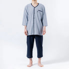 Aquascutum アクアスキュータム パジャマ 強撚天竺先染めボーダー全開 6分袖7分パンツ - パジャマ  RENOWNINX ONLINE SHOP