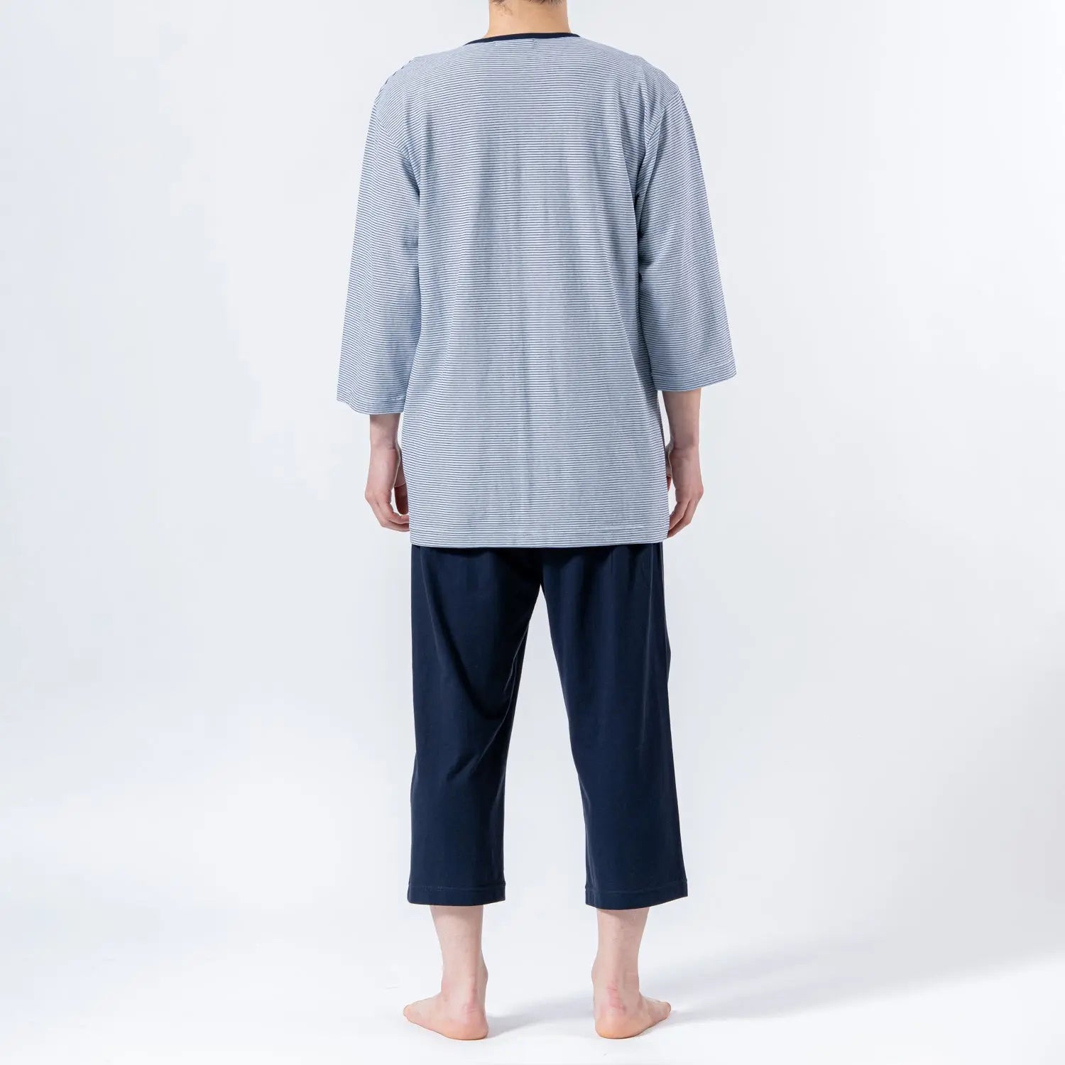 Aquascutum アクアスキュータム パジャマ 強撚天竺先染めボーダー全開 6分袖7分パンツ - パジャマ  RENOWNINX ONLINE SHOP