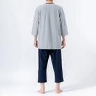 Aquascutum アクアスキュータム パジャマ 強撚天竺先染めボーダー全開 6分袖7分パンツ - パジャマ  RENOWNINX ONLINE SHOP