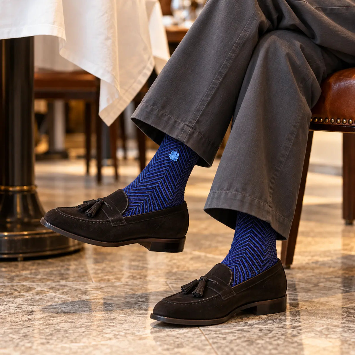 Aquascutum アクアスキュータムニューライン ソックス ヘリンボーン刺繍 - ビジネスソックス  RENOWNINX ONLINE SHOP