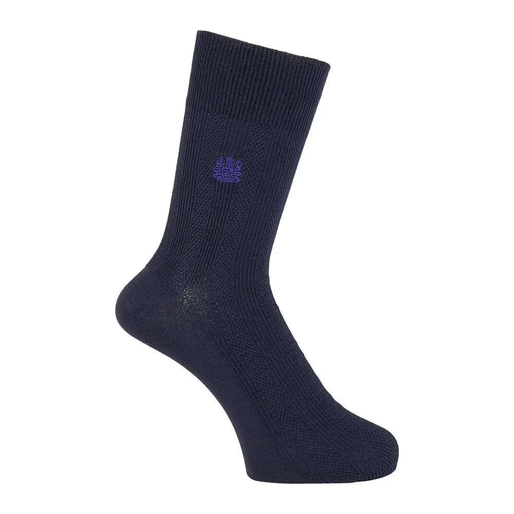 Aquascutum アクアスキュータム ソックス ソフトテンションシャリ綿リンボーンハーフ丈 - カジュアルソックス  RENOWNINX ONLINE SHOP