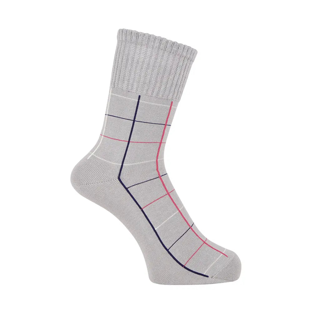 Aquascutum アクアスキュータム ソックス リッチェルシャリ綿ウィンドーペーン - カジュアルソックス  RENOWNINX ONLINE SHOP