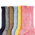 INXファクトリープロジェクト ソックス リネンコットンマルチリブショート - カジュアルソックス  RENOWNINX ONLINE SHOP