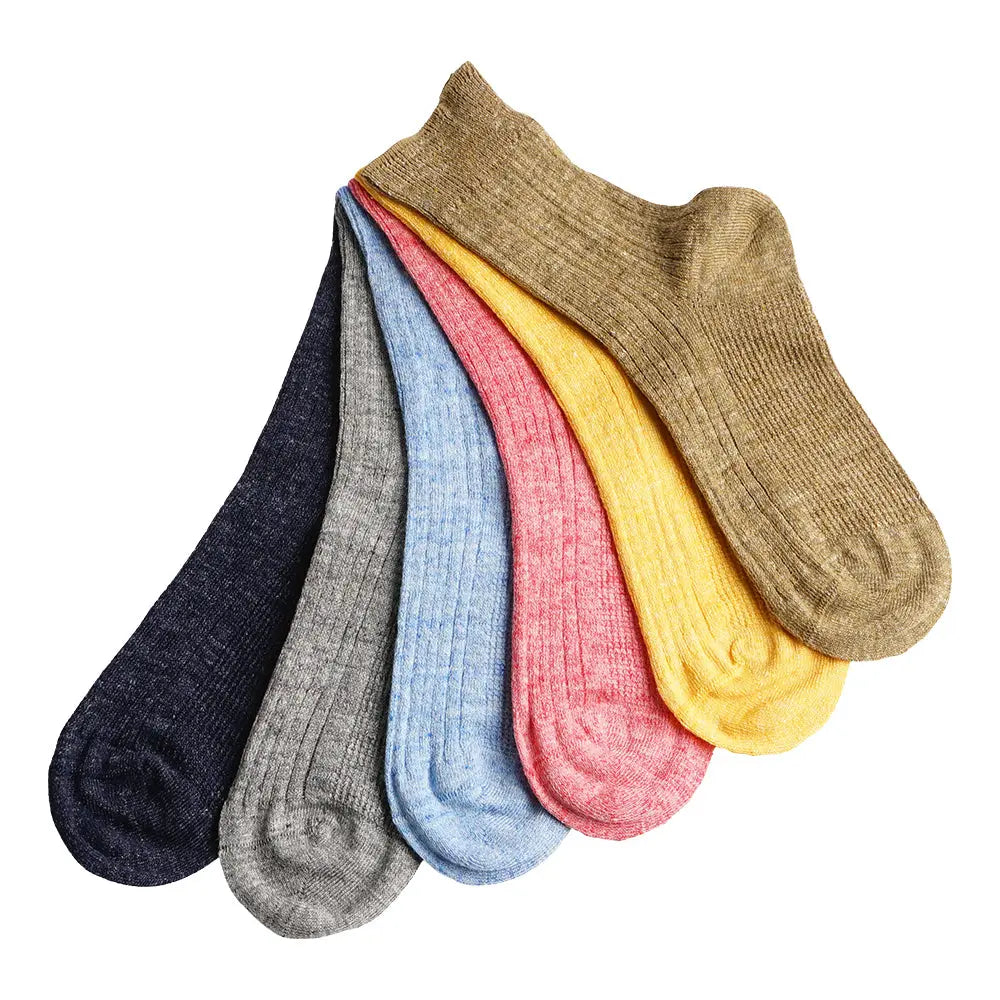 INXファクトリープロジェクト ソックス リネンコットンマルチリブショート - カジュアルソックス  RENOWNINX ONLINE SHOP