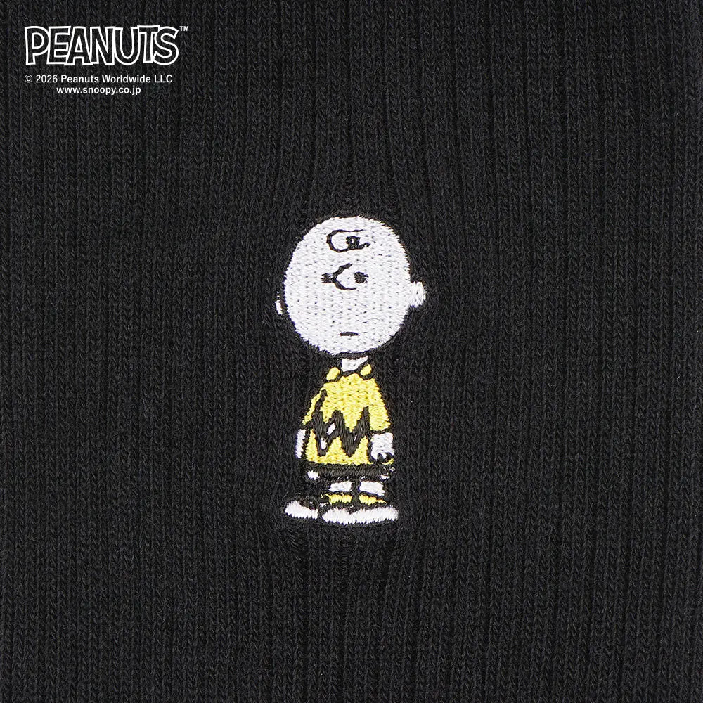 PEANUTS ソックス 刺繍 スヌーピー カジュアル 日本製 - RENOWNINX