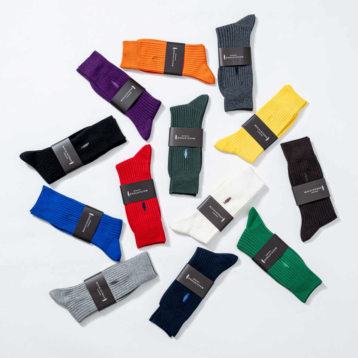 【新品未使用】マッキントッシュロンドン スラックス タグ付き M LEON掲載】【Adjustable Fit】ストレッチサキソニースラックス