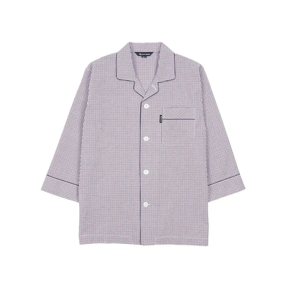 Aquascutum アクアスキュータム パジャマ コンパクトサッカーミニチェック8分袖8分パンツ - パジャマ  RENOWNINX ONLINE SHOP
