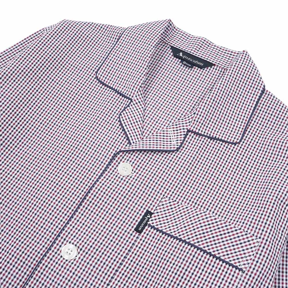 Aquascutum アクアスキュータム パジャマ コンパクトサッカーミニチェック8分袖8分パンツ - パジャマ  RENOWNINX ONLINE SHOP