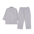 Aquascutum アクアスキュータム パジャマ コンパクトサッカーミニチェック8分袖8分パンツ - パジャマ Brown / L RENOWNINX ONLINE SHOP