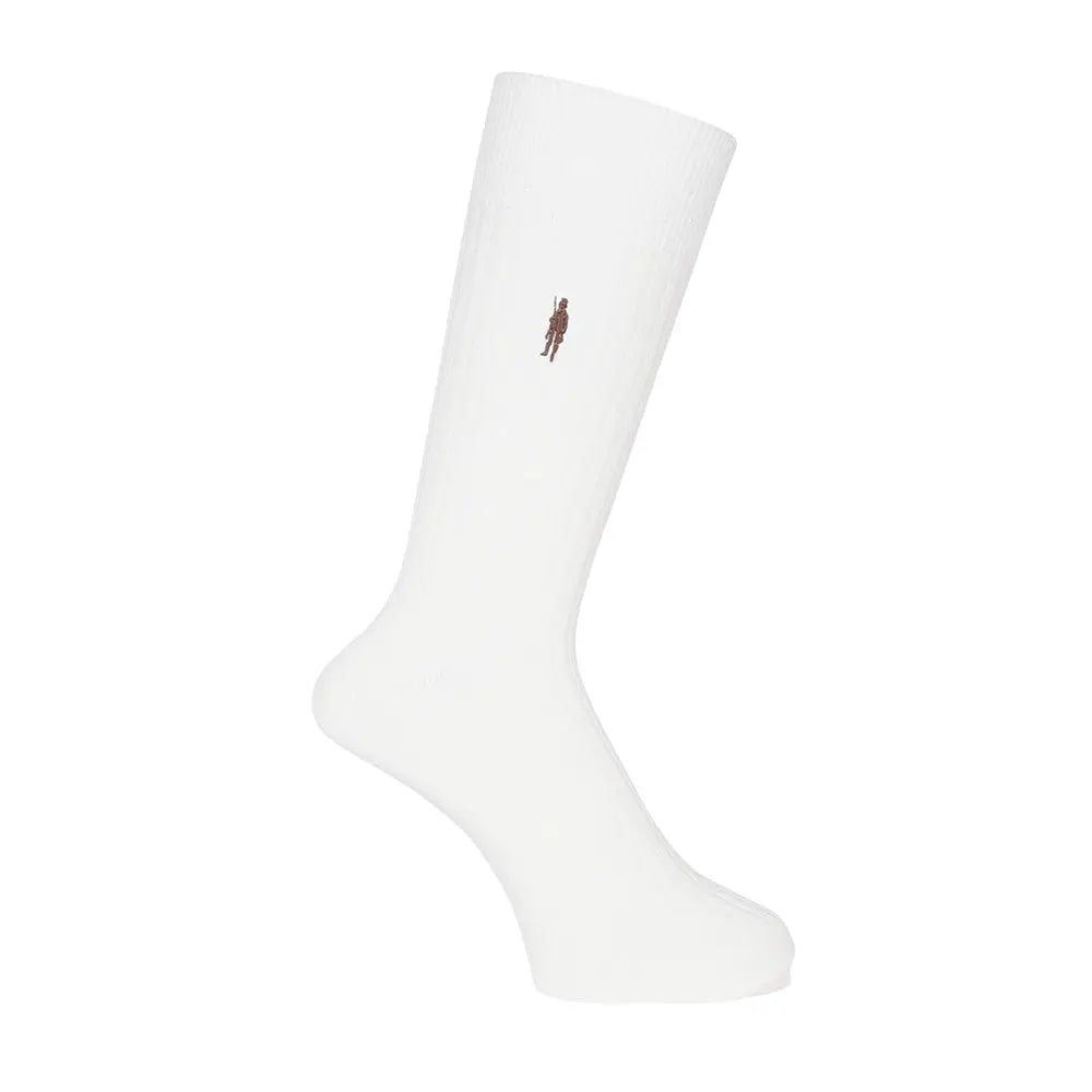 MACKINTOSH LONDON マッキントッシュ ロンドン ソックス ワンポイント刺繍 - カジュアルソックス Off White / 27-29 RENOWNINX ONLINE SHOP